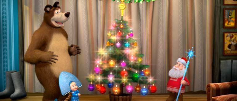 Новогодний Сценарий с Машей и Медведем Для Детей