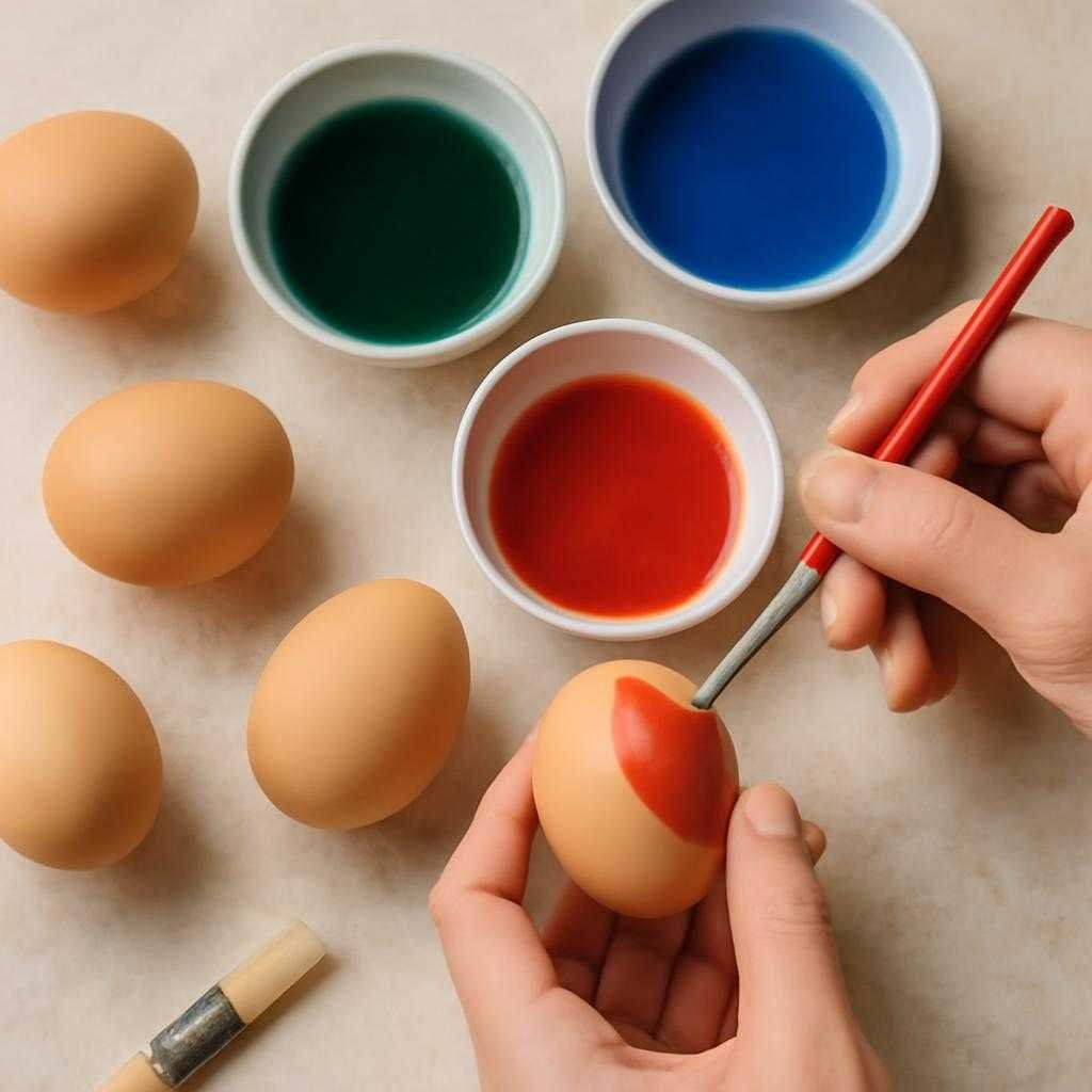 покраска яиц