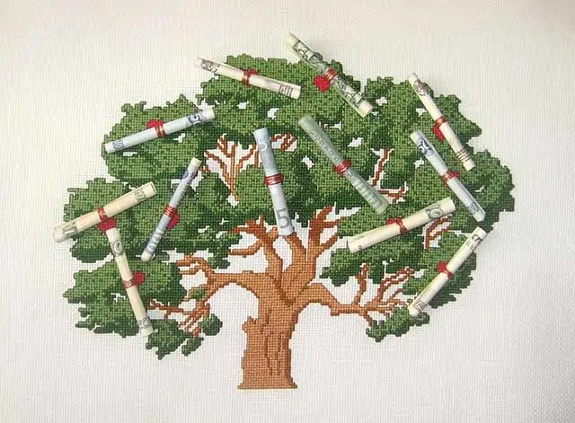 дерево вышивка